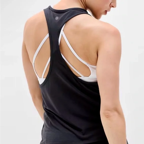 NWT - Athleta - With Ease Sport Racerback Tank - Women's - Size L - Black Color - Picture 2 of 12